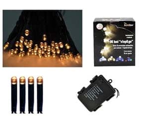 Luci 120 LED Bianco Caldo a Batteria per Interno con Gioco Luci 0,3 m + - 2