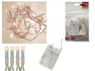 Luci 40 LED Bianco Caldo a Batteria per Interno Esterno 0,5 m + 3 - 2