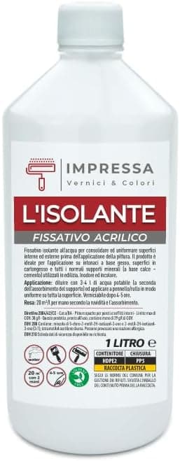 Isolante Fissativo Acrilico Antimuffa 1L 8 Pezzi - 2