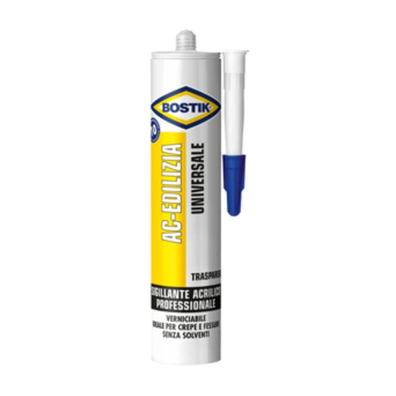 Bostik Acrilico Edilizia 300 ml Trasparente Cart 12 Pezzi - 2