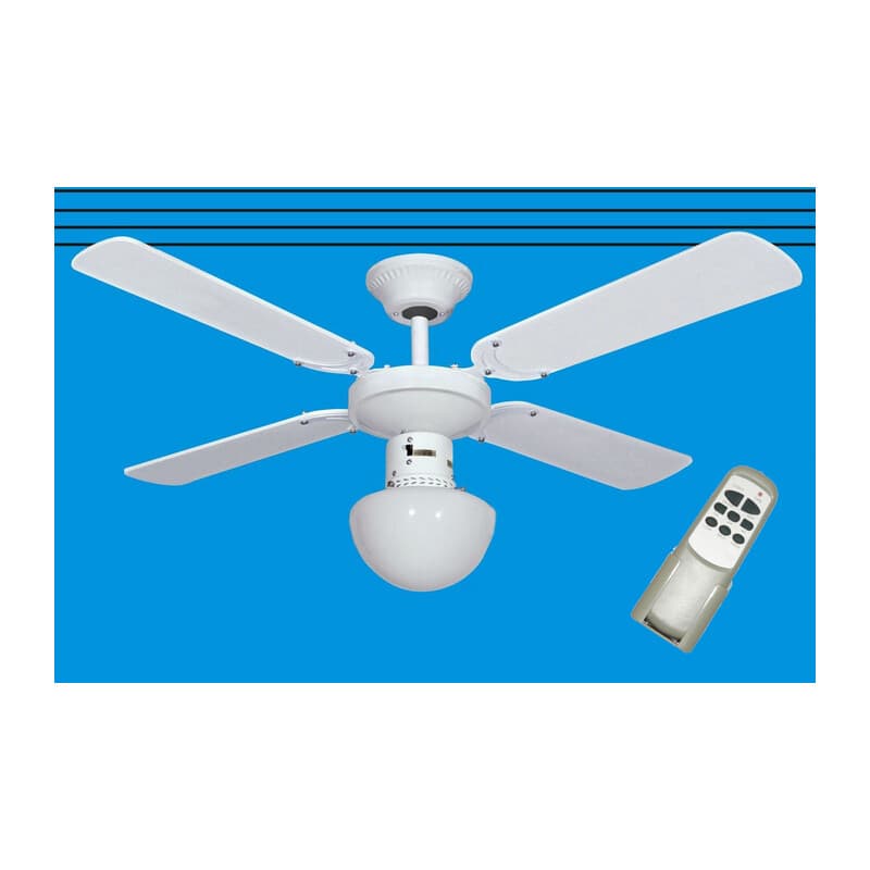 VENTILATORE A SOFFITTO C/TELEC+LUCE D 105 BIANCO- 1,0 pz - 2