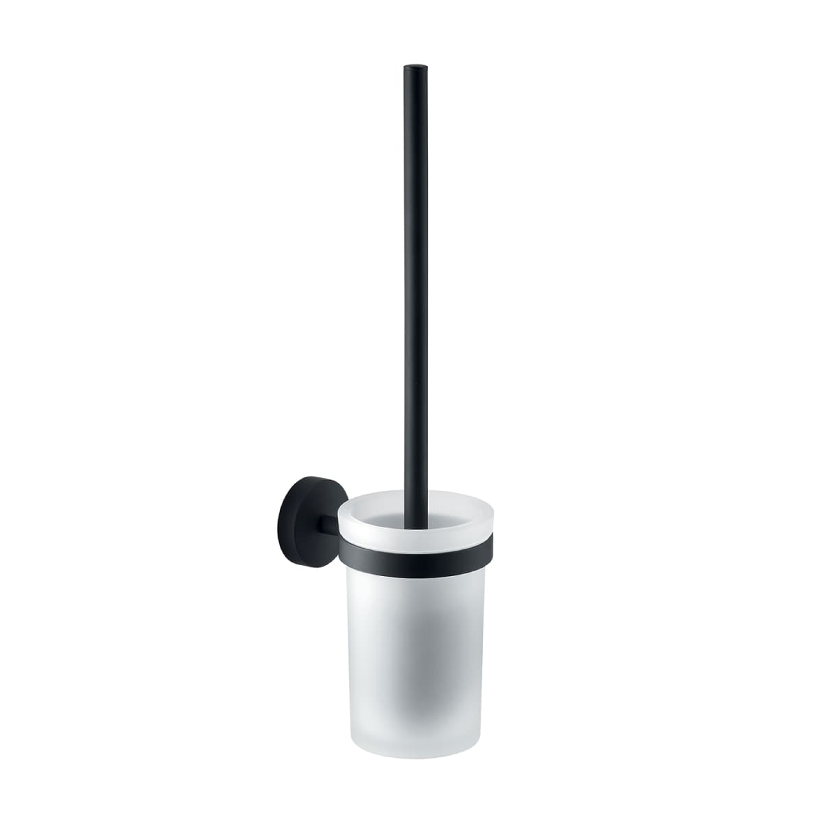 Porta Scopino WC da Parete Dim. Cm (Lxpxh): 8,5 x 12 x 36,6 Nero GDY - 2