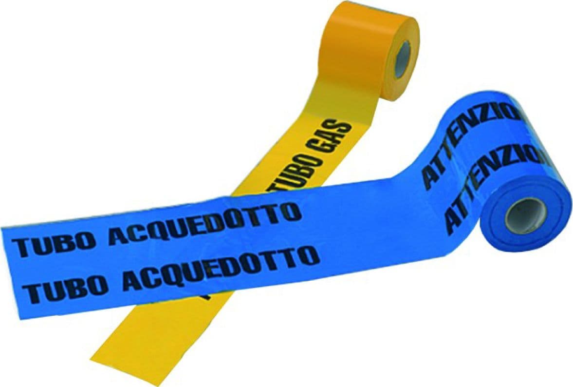 Nastro Avvertitore da Interro Giallo Tubo Gas H= 10 cm L= 200 m CAM - 2