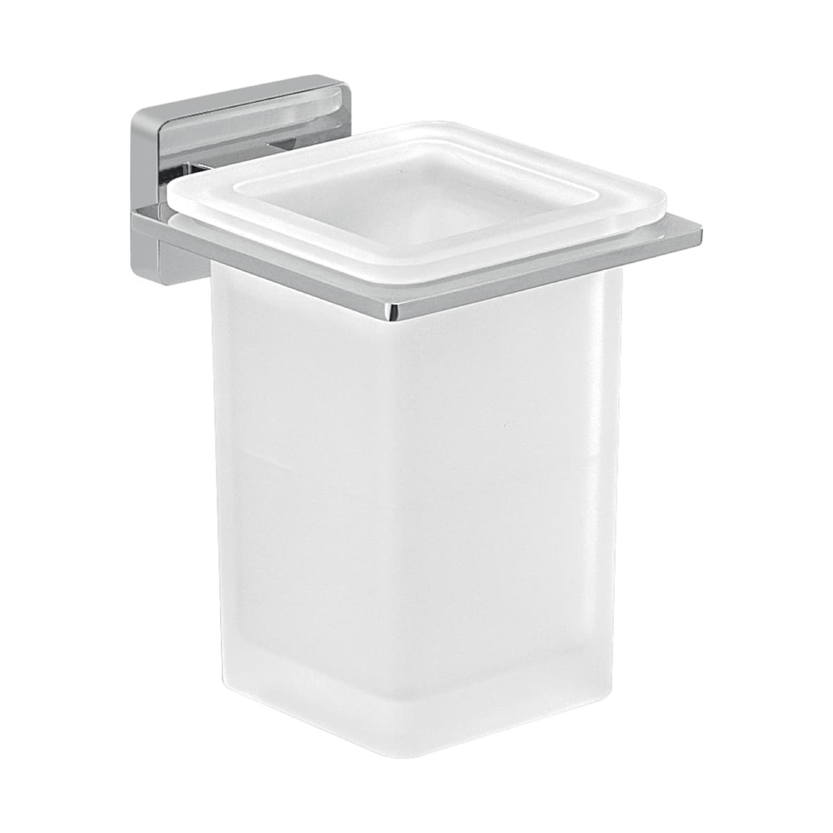 Porta Spazzolini da Parete in Acciaio Dim. Cm (Lxpxh): 8,1 x 10 x 10,7 GDY - 2