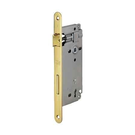 Serratura per Porte in Legno Patent Grande Bordo Tondo Mod. 590 Bronzata - 2