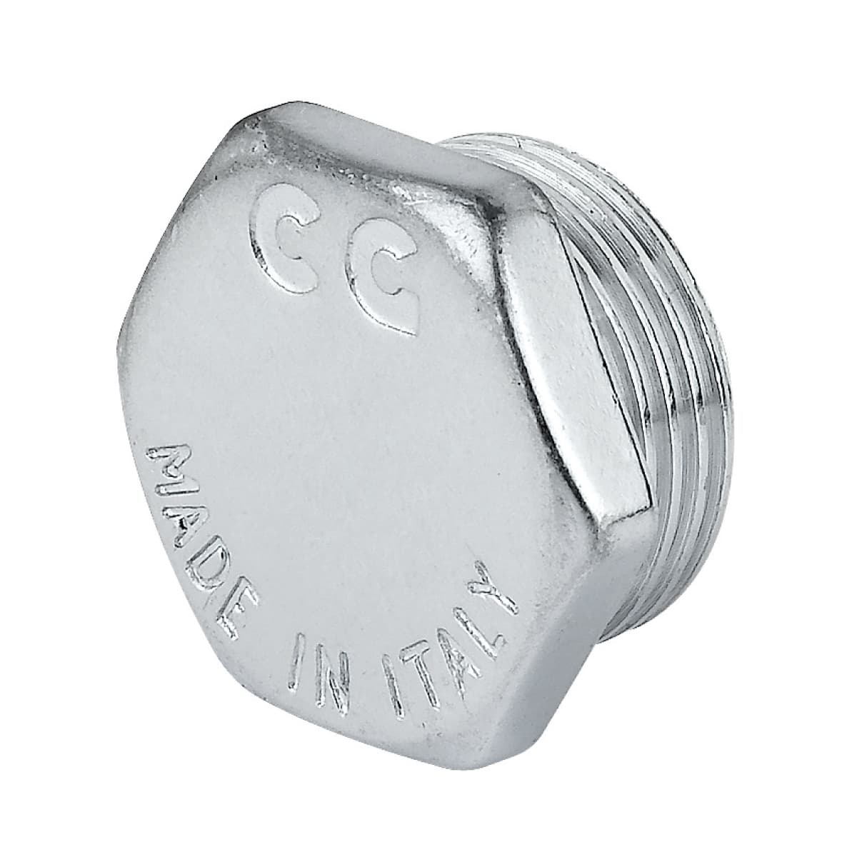 Tappo Maschio in Ottone Cromato Serie 1500 ? Tiemme Raccorderie - 2