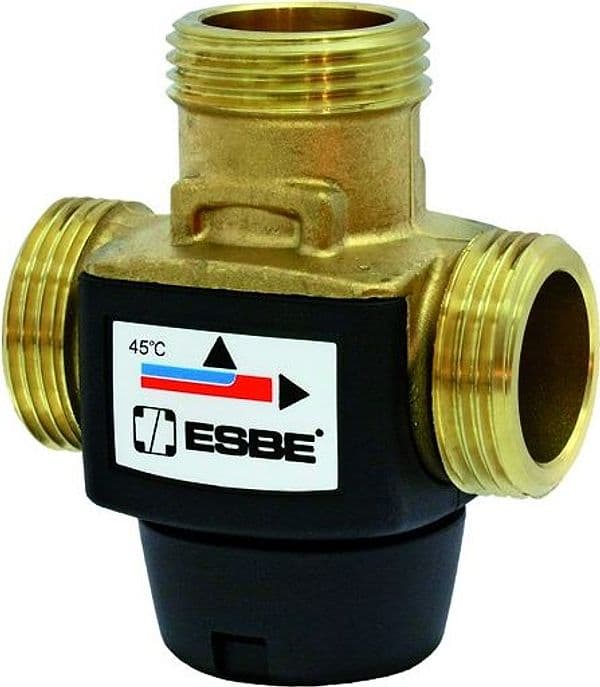 Valvola Deviatrice Termostatica a Tre Vie Taratura Fissa 1 Maschio 45 ESBE - 2