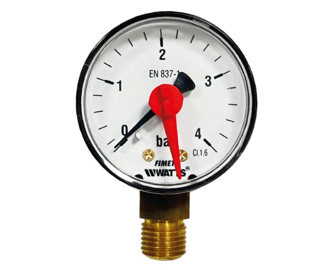 Manometro Gas Quadrante a Secco ¼ 0 4 BAR Watts Industries Italia - 2