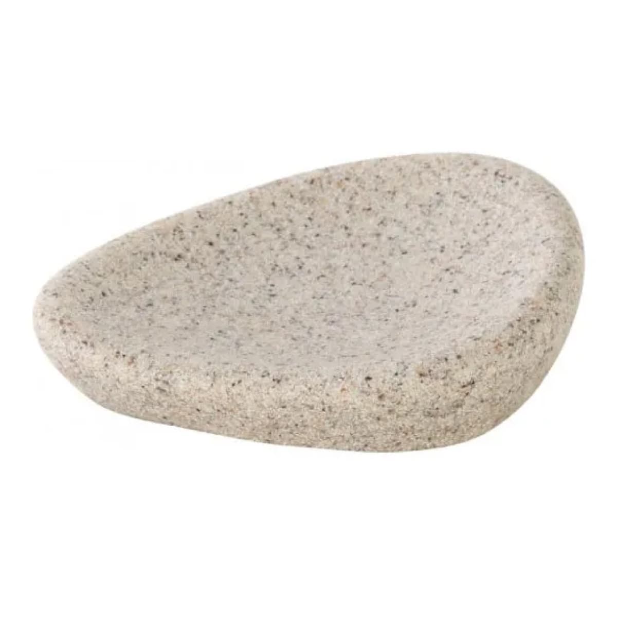 Portasapone in Poliresina Modello Stone Dim.cm (LXP):10 x 6 Grigio BRAND - 2