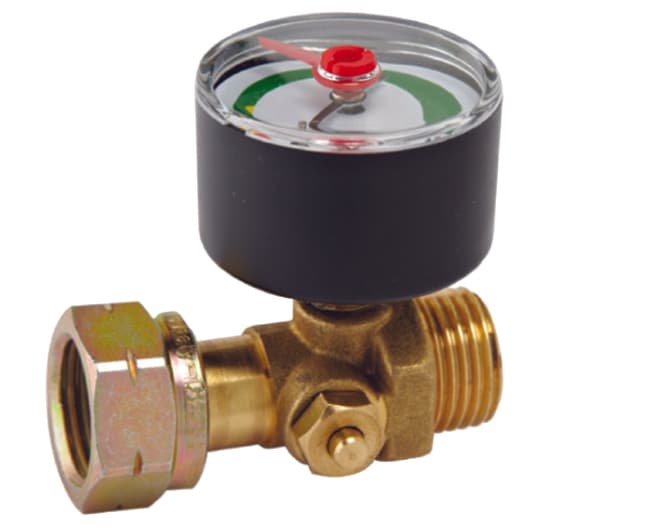 Valvola Termostop con Manometro e Guarnizione per GPL 20 x 14 Gnali Bocia - 2