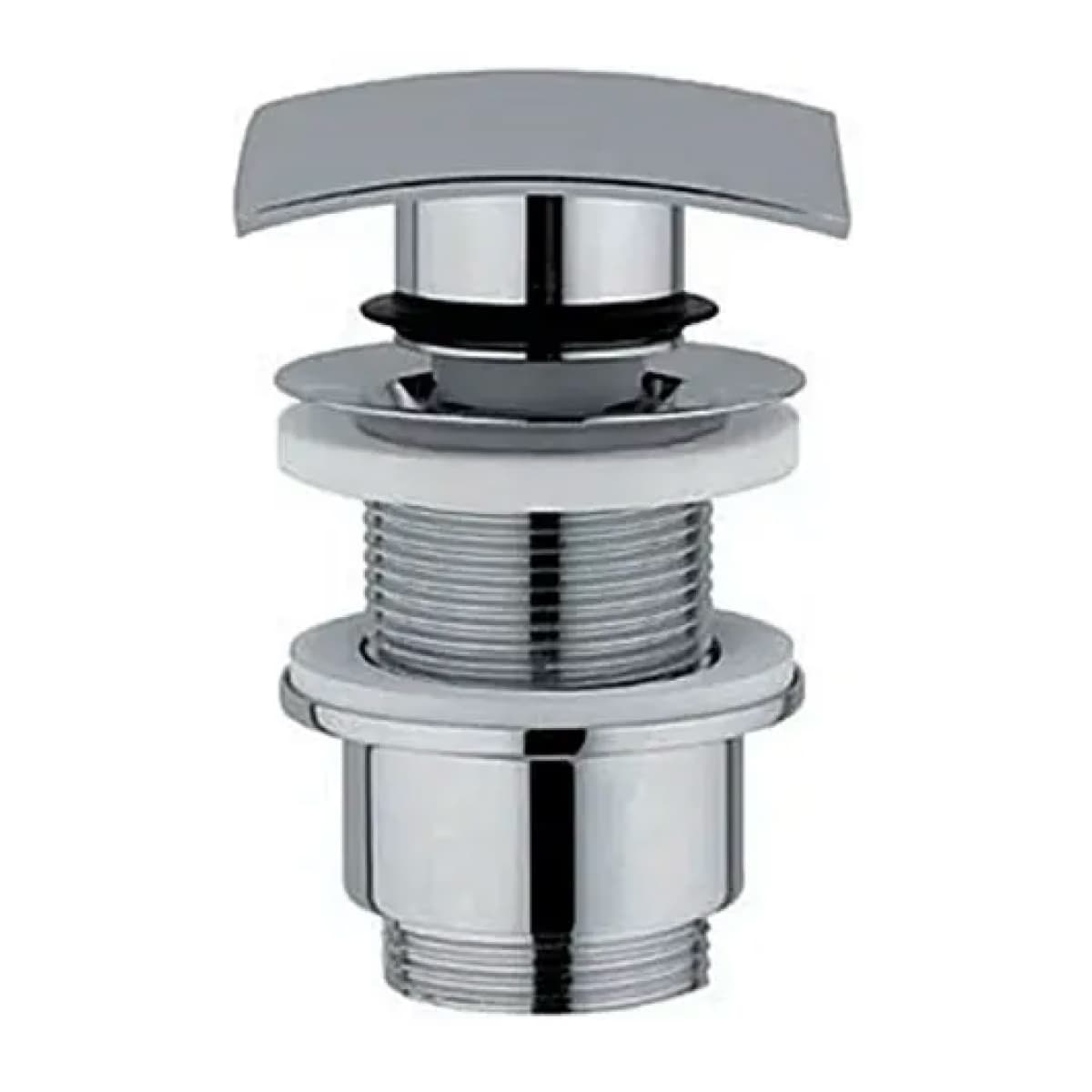Piletta Clic Clak con Tappo in Ottone Quadrata Cromata Senza Troppo Idroweb - 2