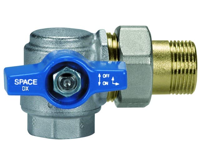 Valvola a Sfera a Squadra in Ottone Verso Destro Modello Space 2071B404DXB - 2