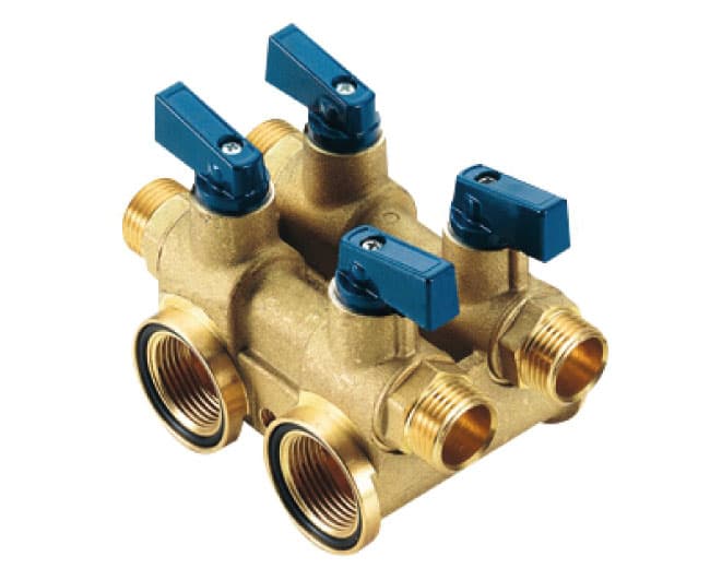Collettore Modulare per Sanitari in Ottone Totem 2 x 2 Tiemme Raccorderie - 2