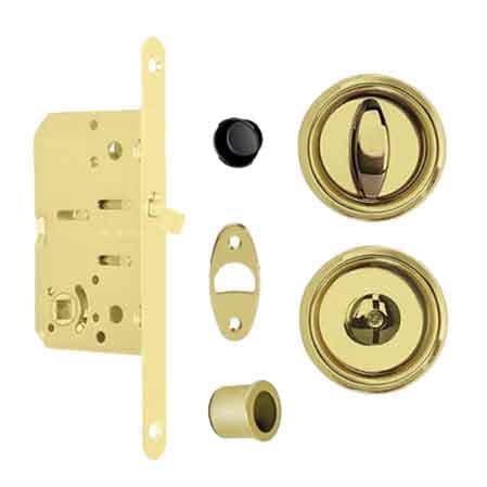 Kit per Porte Scorrevoli con Nottolino Agb Colore Ottonata - 2