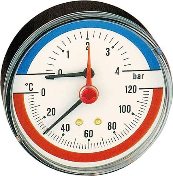Termomanometro 0 4 BAR Max 120 Gradi Caleffi - 2