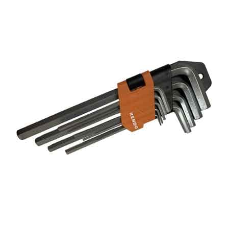 Set Chiavi Maschio Esagonali Lunghe Kendo 1,5 2,5 3 4 5 6 8 10 mm 9 Pezzi - 2