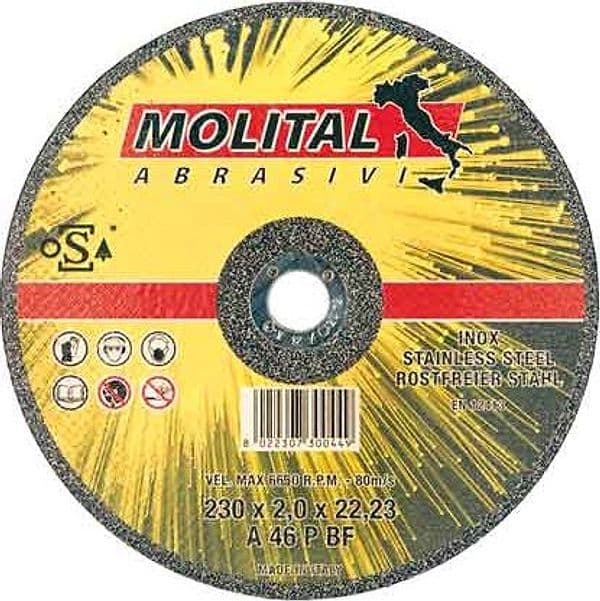 Disco da Taglio per Inox Ø 125 x 1 mm Molital 50 Pezzi - 2