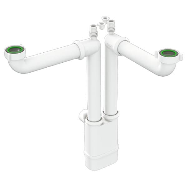 Sifone Scarico 2 Vie Senza Piletta Ispezionabile 1½ x Ø 40 mm BON - 2