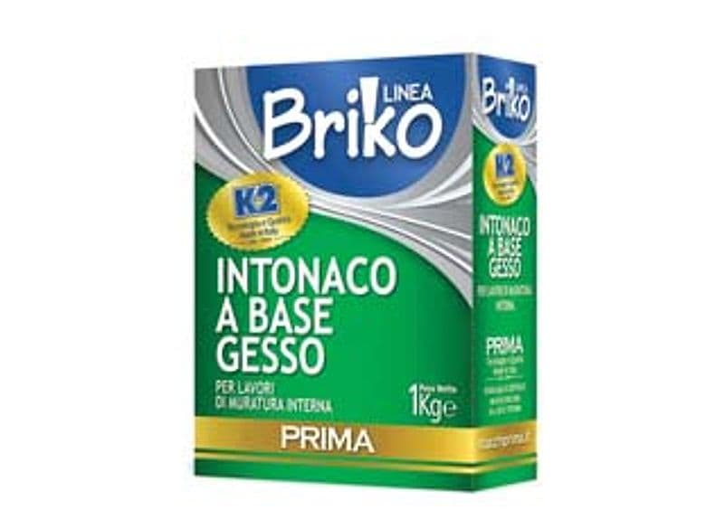 K2 Linea Briko Intonaco Base Gesso Bianco in Polvere Rasante 1 kg 12 Pezzi - 2