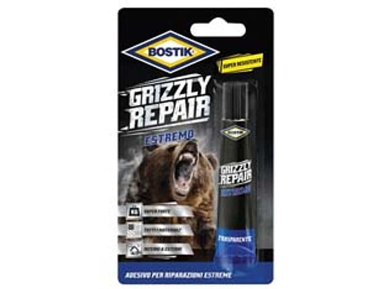 Grizzly Repair Estremo Trasparente in Blister 20 g Bostik 6 Blister
