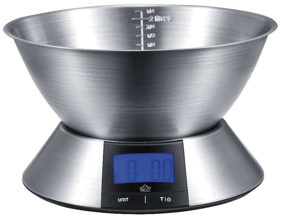 Bilancia da Cucina Elettronica con Corpo e Ciotola in Acciaio Inox Portata - 2