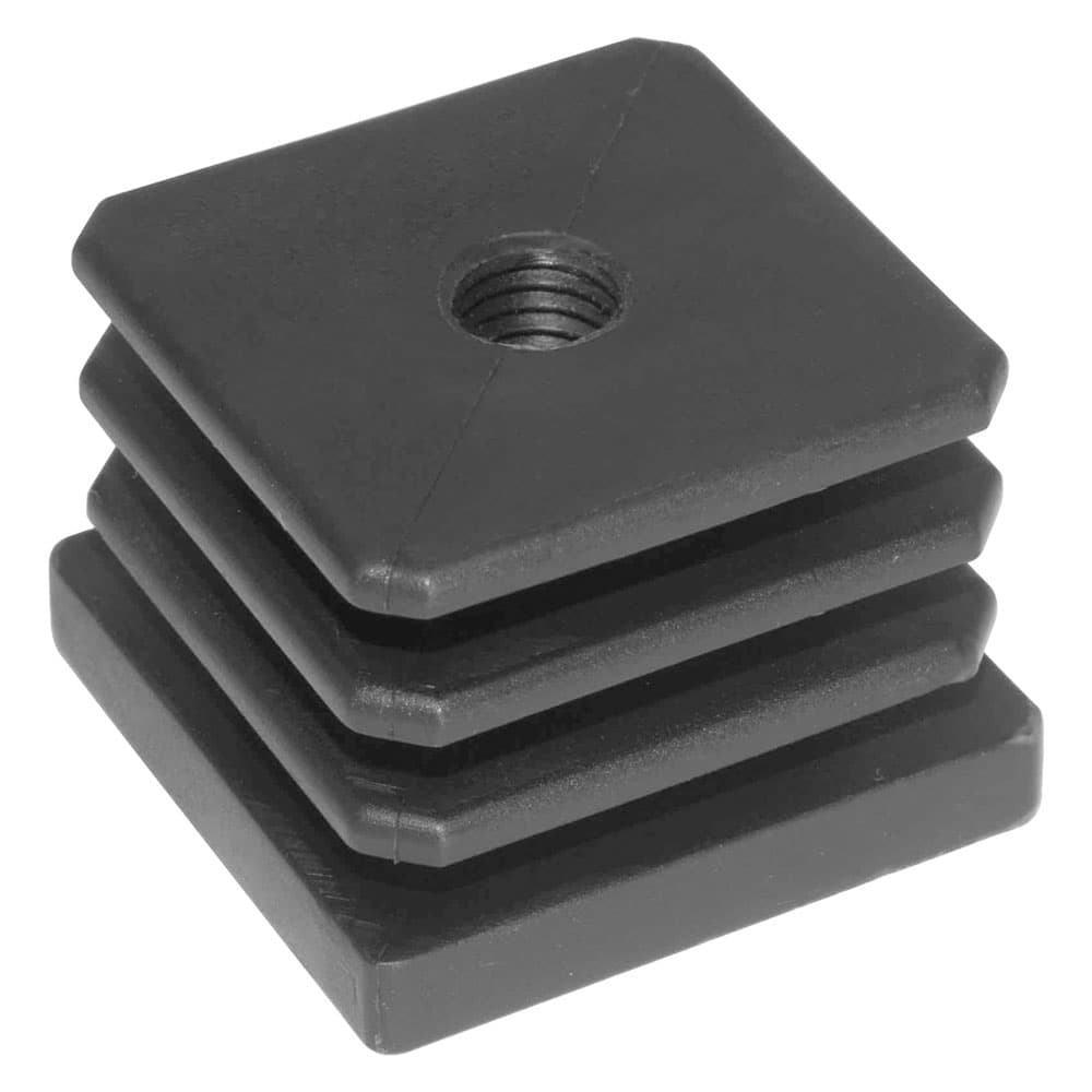 Puntale Quadro Alettato con Foro Filettato Foro M10 100 Pezzi 40 x 40 mm - 2