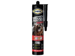 Grizzly Montage Power in Cartuccia 370 g Bianco Bostik 3 Pezzi - 2