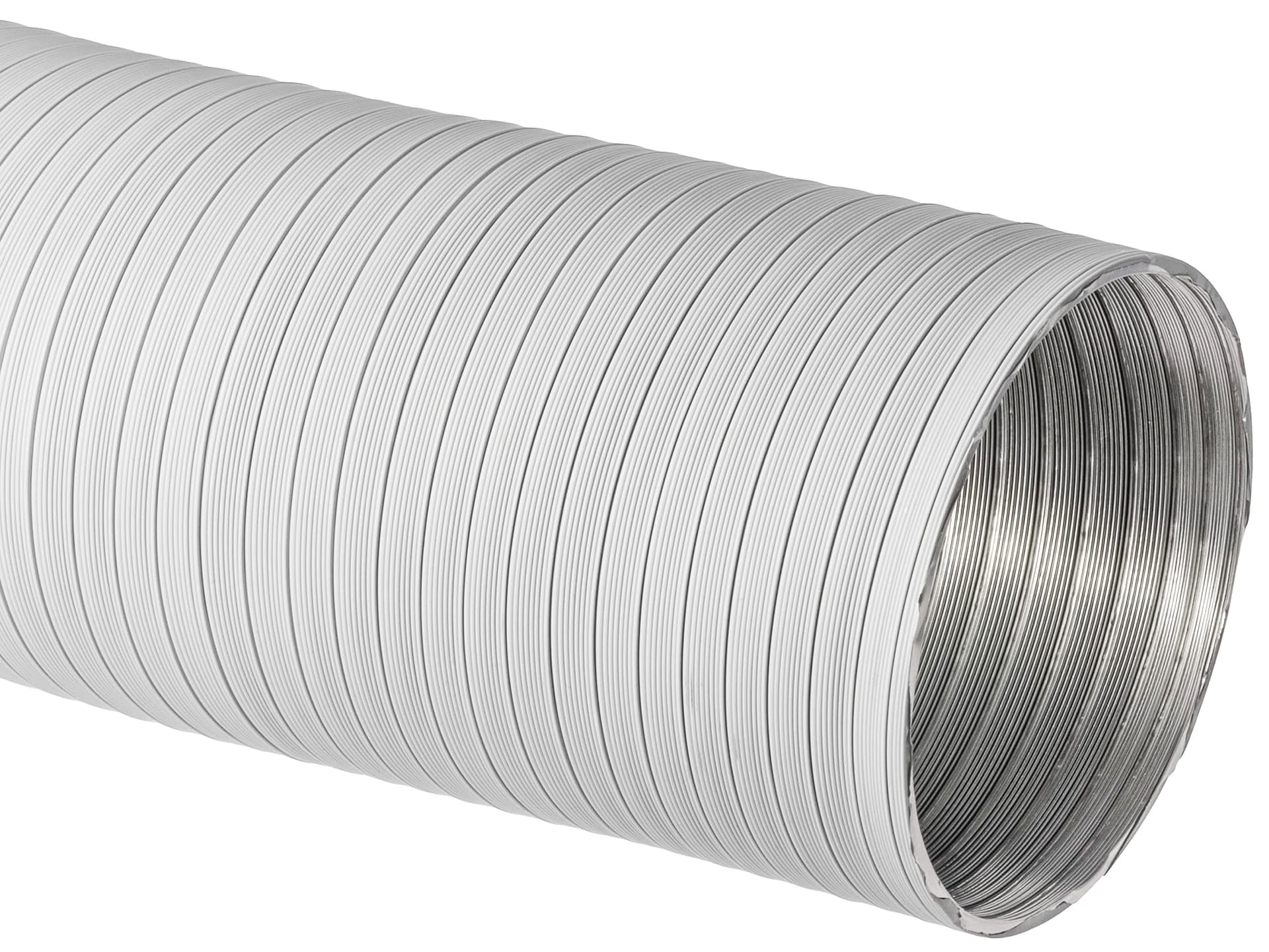 Tubo Alluminio Flex Allungabile a 3 m Dk Ø 130 Bianco - 2