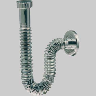 Tubo Estensibile e Flessibile Cromato con Rosone 1 x 26 Idroweb - 2