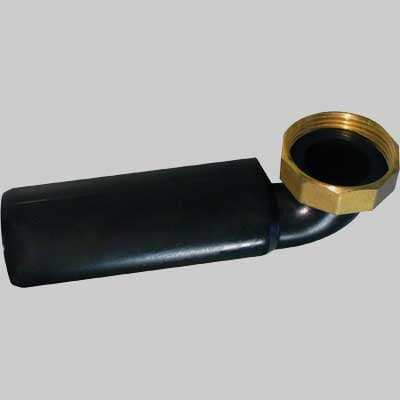 Codolo Curvo a Saldare in Pehd con Ghiera Ottone 1¼ x 40 Idroweb - 2