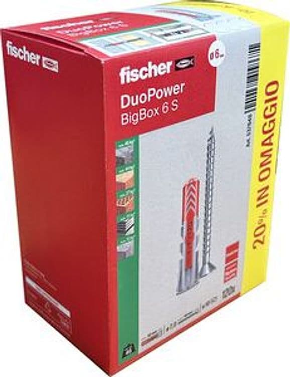 Tassello Duopower S 6 x 30 Vite 100 e 20 Omag Fischer