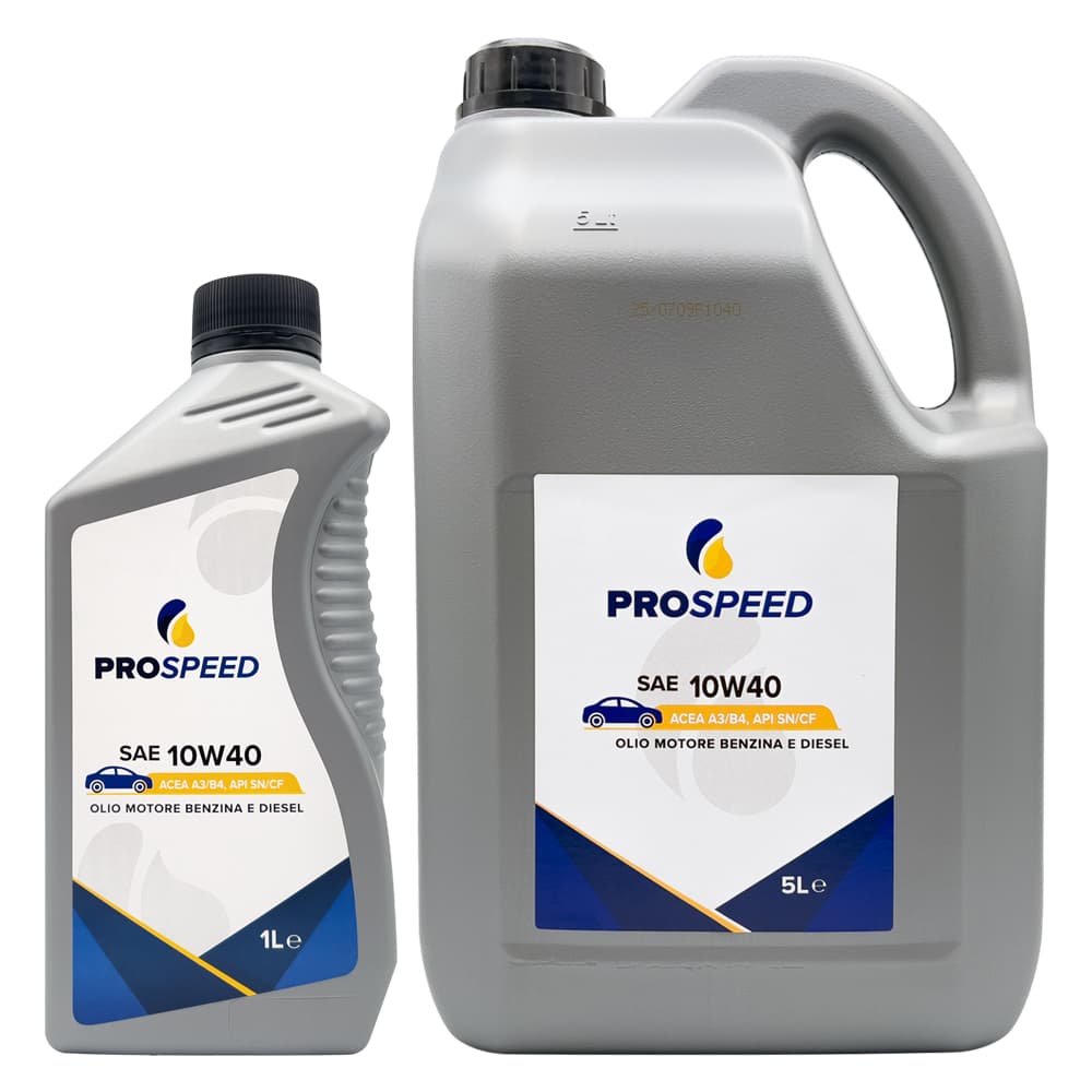 OLIO MOTORE PER AUTOVETTURE SAE 10W40 - lt. 5- 4 pezzi  - PROSPEED - 2