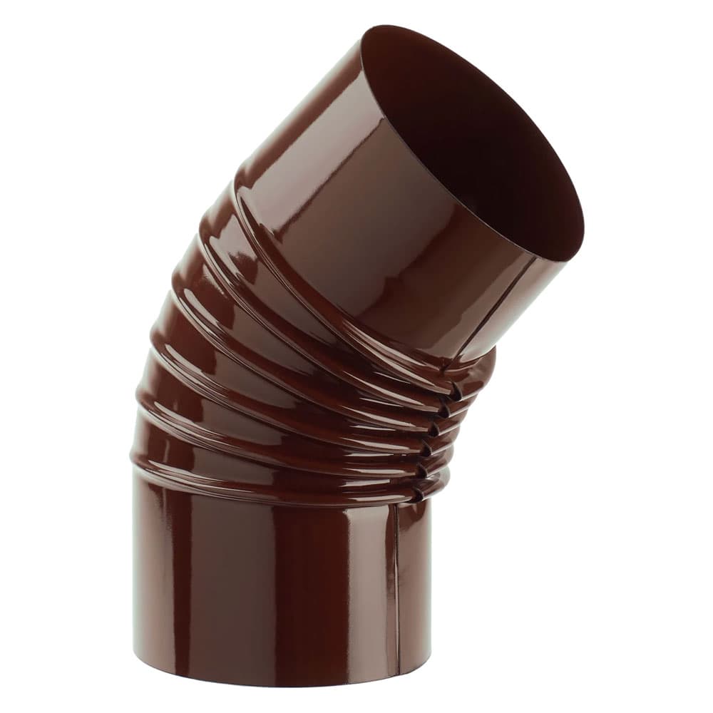 Gomito Smaltato per Stufe Ee ¸ 10 45° Europrofil Colore Marrone - 2
