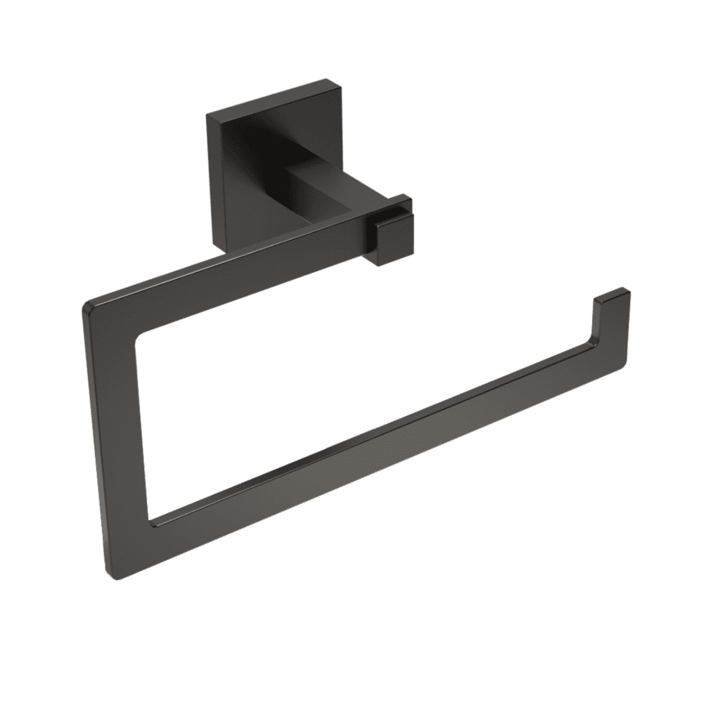 Porta Asciugamani ad Anello Mod Trend Metaf Nero Opaco 22 CMXH.11,5 x 6,9 - 2