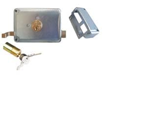 Serratura per Cancello Catenaccio+scrocco Doppio Cilindro Fisso Cod 499514 - 2