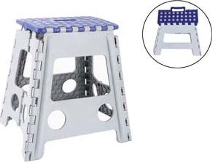Sgabello Pieghevole Multiuso Aperto 22 CMX22X31; Chiuso 35,5 CMX35X5 Xtra
