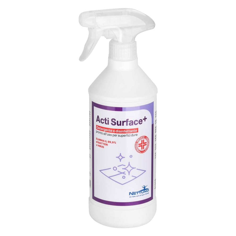 Detergente Disinfettante Nettuno Actisurface + 6 Pezzi 750 ml