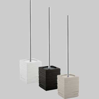 Scopino WC D Appoggio Quadrotto Nero Gedy - 2
