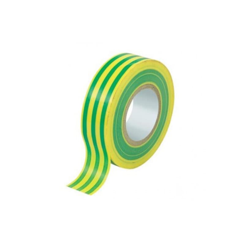 Nastro Isolante PVC 25MTX19MM Giallo Verde 10 Pezzi - 2
