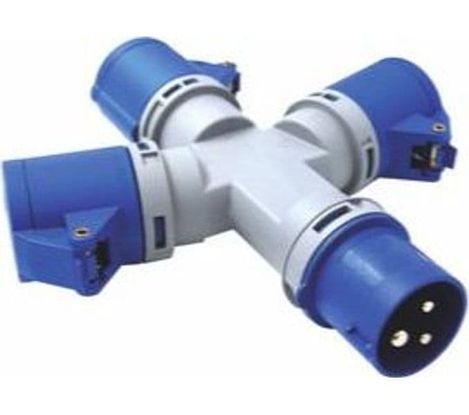Adattatore Industriale 16A 220V Multipl IP44 FIG.9 Electraline 3PMARK