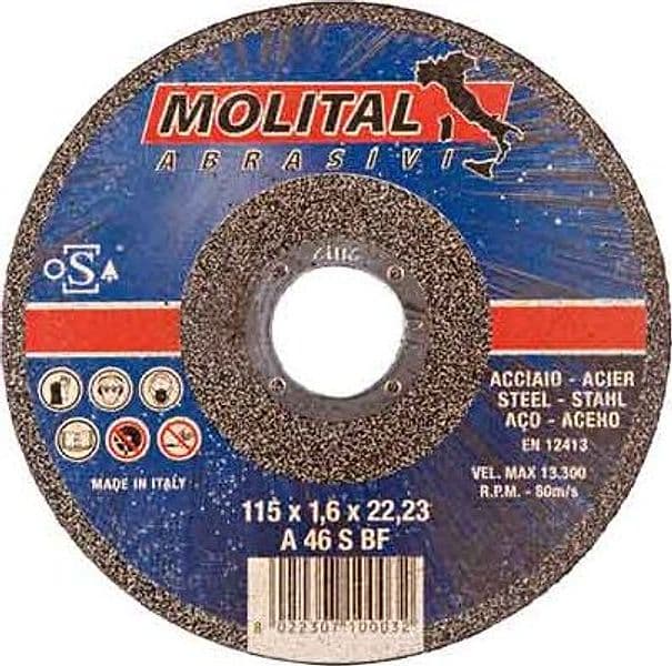 Disco da Taglio per Ferro Sottile Ø 115 x 1 mm Molital 50 Pezzi - 2