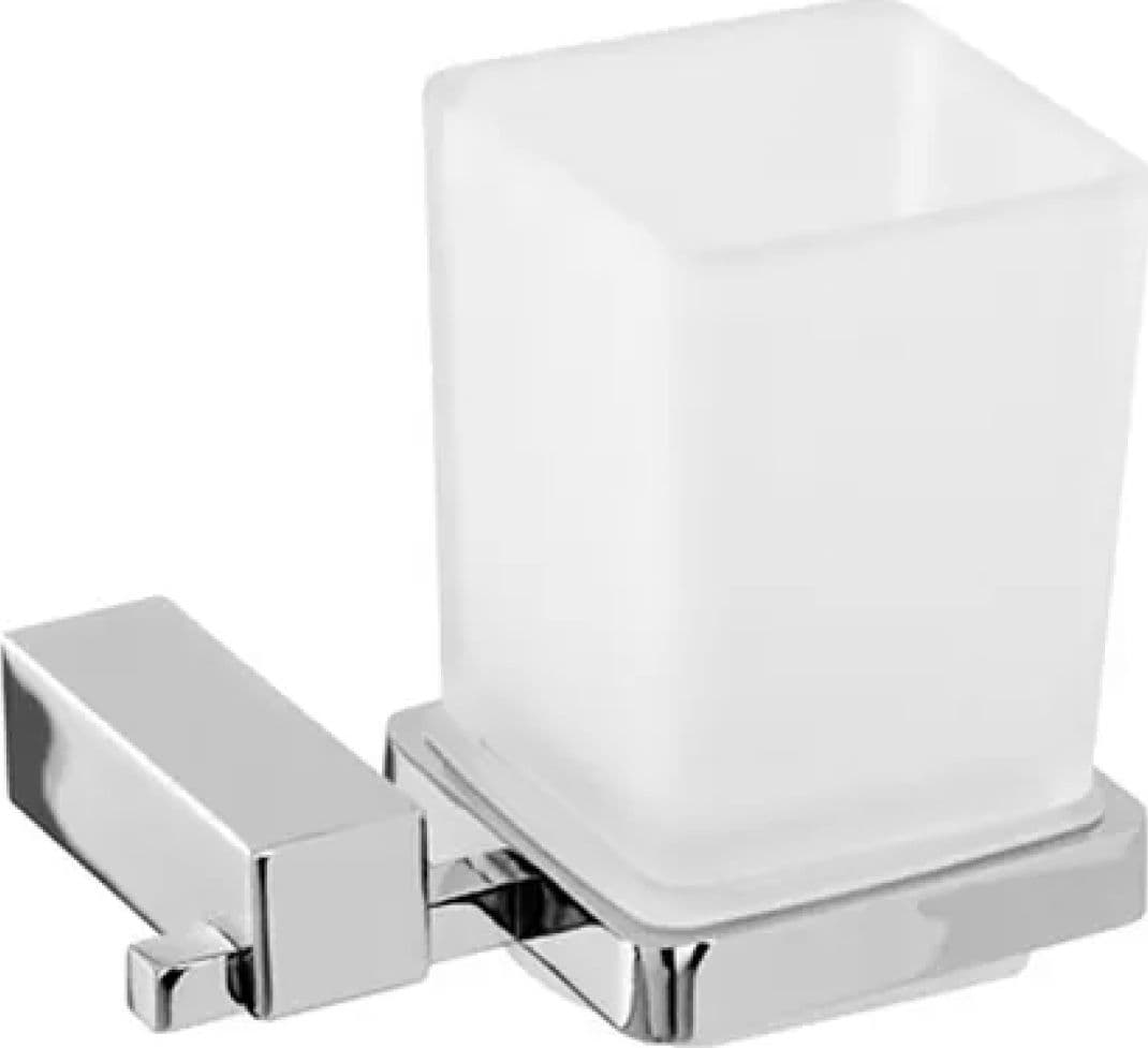 Portabicchiere in Acciaio Cromato Unica Dim. CM(LXH):7 x 15 Cromo Idroweb