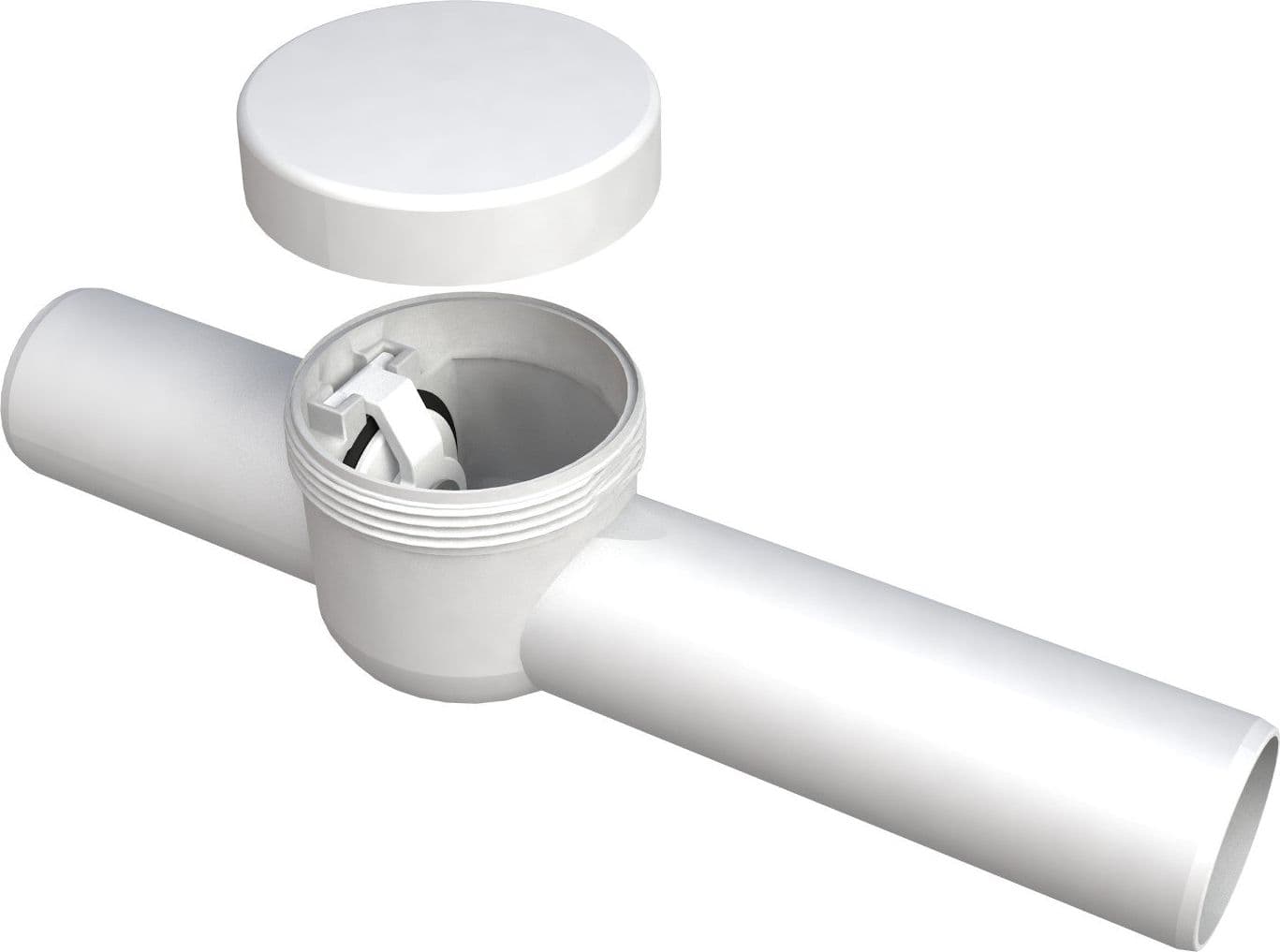 Valvola Antiriflusso Orizzontale Doppio Maschio Bonomini ABS Bianco Ø 40 mm