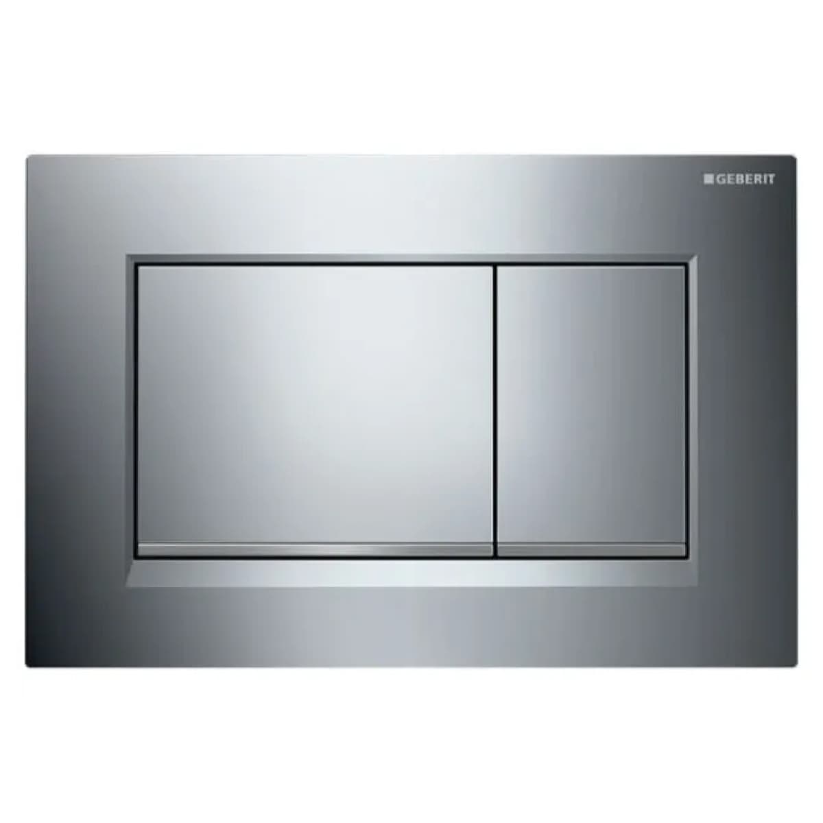 Placca 2 Tasti Modello Sigma 30 Cromato Satinato Cromato Geberit - 2