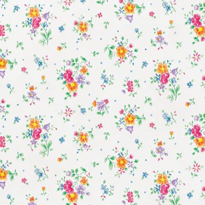 Plastica Adesiva 2494 Home Deco Fiorato Bianco H. L.15 m 45 cm - 2