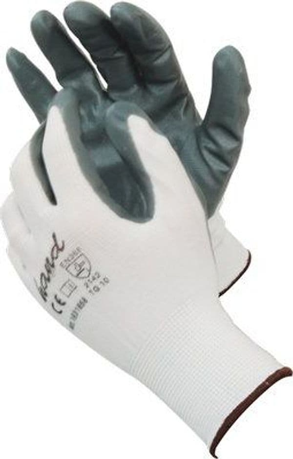 Guanto Nitrile Grigio Workit Maglia Leggera Sintetico Bianco 6 12 Paia - 2