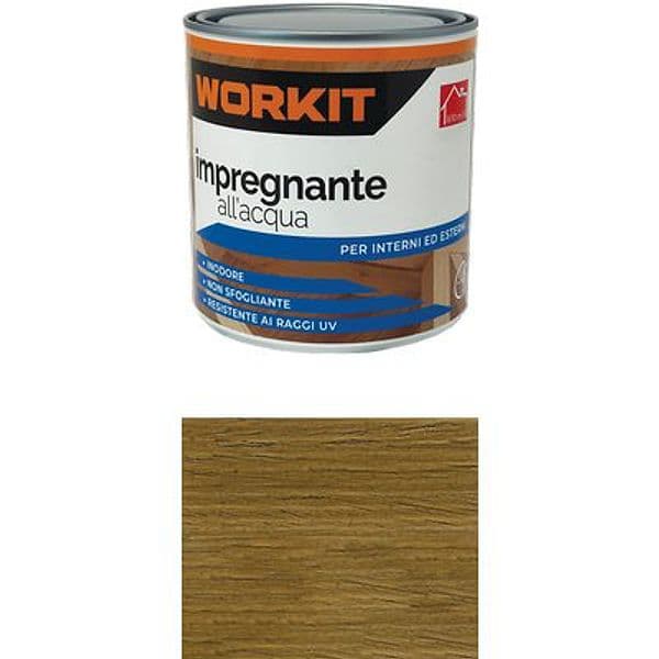 Impregnante Acqua Workit Noce Scuro 750 ml 6 Pezzi