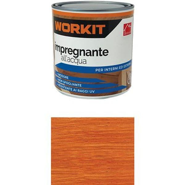 Impregnante Acqua Workit Mogano 750 ml 6 Pezzi