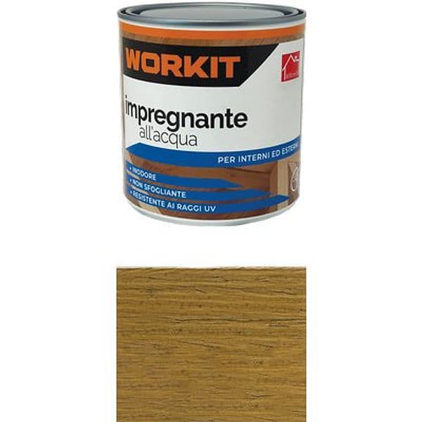 Impregnante Acqua Workit Noce Chiaro 750 ml 6 Pezzi - 2