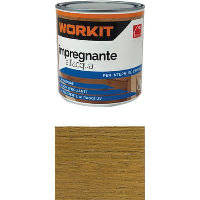 Impregnante Acqua Workit Noce Chiaro 750 ml 6 Pezzi - 2